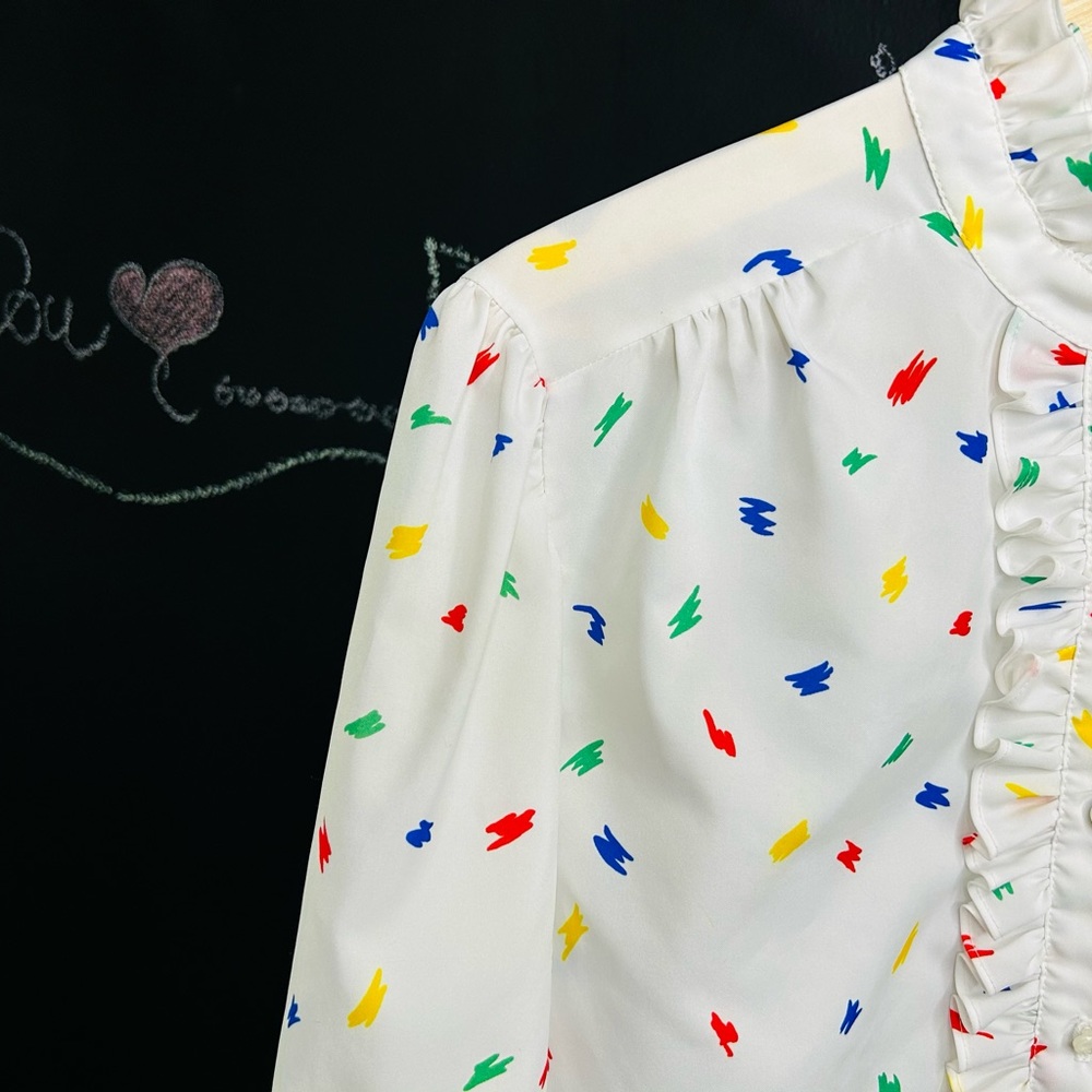 Vintage Ribbon Collar Blouse - Picture 5 of 6